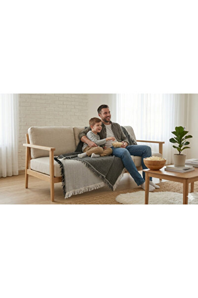 Mujo Home Collection Κάλυμμα καναπέ διπλής όψης 100% οργανικό 4 στρώσεων μουσ...