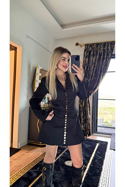 Yasmin Butik Front Buttoned Jacket Dress