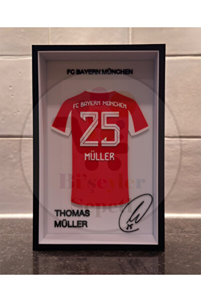 Bi'şeyler Sepeti Thomas Müller - FC Bayern Münih - Forma İmzalı Çerçeve Hediy...