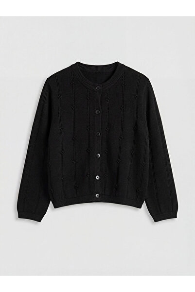 LC Waikiki Girl's Embroidered Knitwear Cardigan
