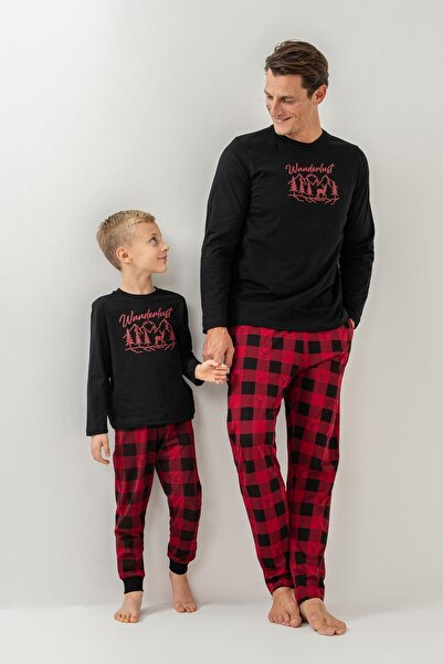 Arnetta Plaid Winter Black Pajama Set – Adult and Children's Pajamas Sold Ind...