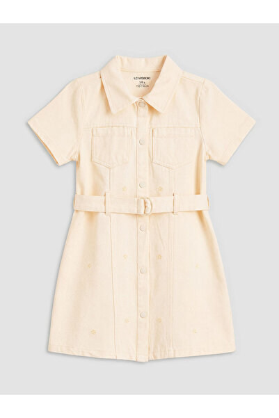 LC Waikiki Yellow Girl's Belted Dress