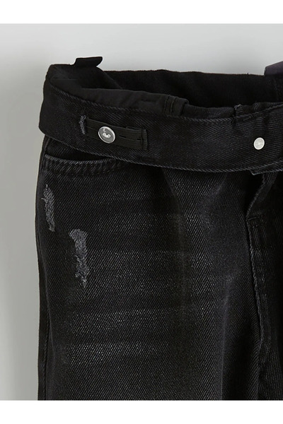 LC Waikiki Pantaloni negri din denim cu croială lejeră pentru băieți