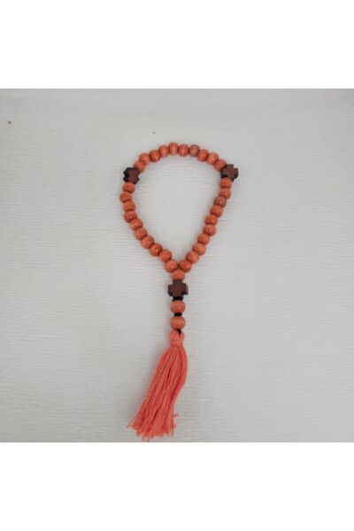 Amma Design Wooden Rosary with Cross – Orthodox Prayer Bracelet