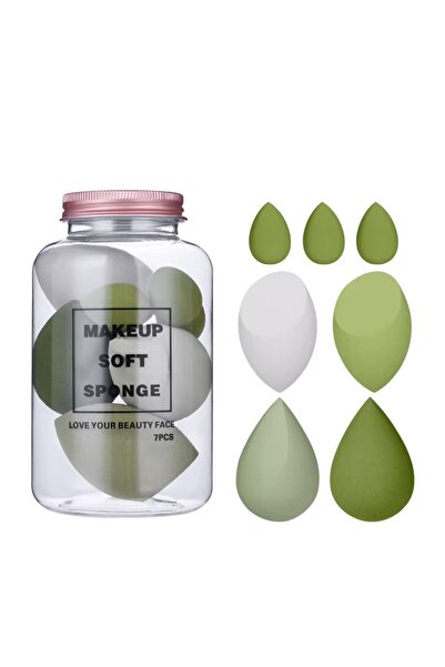 SELA Set 7 Buretei de Machiaj Beauty Blender 02, Green