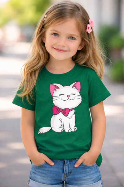 ArtYus Παιδικό μπλουζάκι Unisex με στάμπα χαριτωμένης γάτας – Διασκεδαστικό γ...