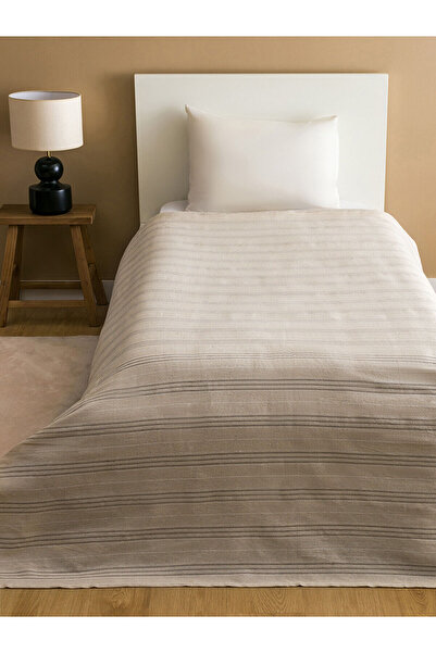LC Waikiki Nevavm Stripe Embroidered Single Bedspread 160X220 cm