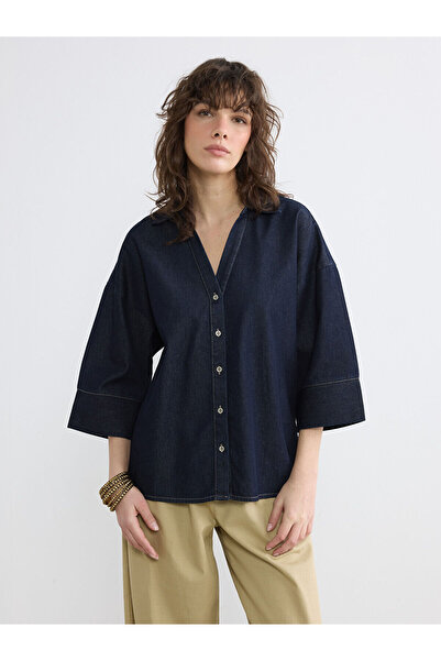 LC Waikiki Özmarka New Season Loose Fit Women's Jean Shirt