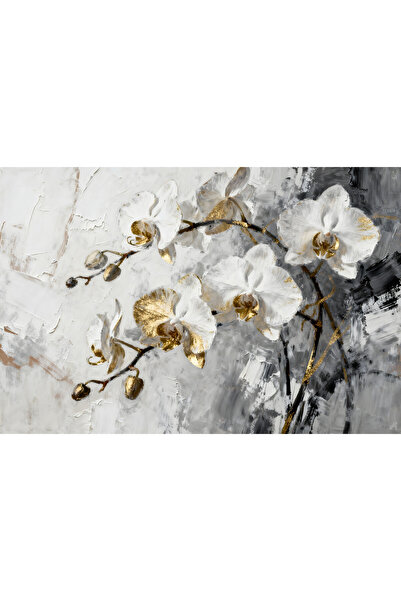VeliumCraft Tablou Canvas Orhidee abstract 2, 90x60cm, stilizat, stil pictura