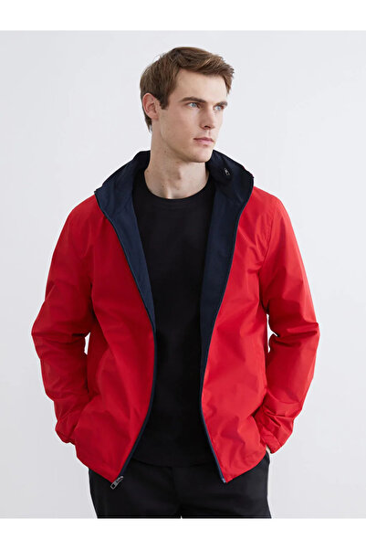 LC Waikiki Navy Blue Standard Fit Stand Collar Men's Coat