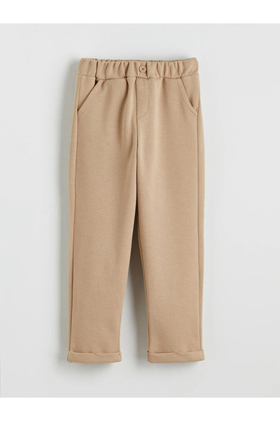 LC Waikiki Beige Elastic Waist Boys' Sweatpants