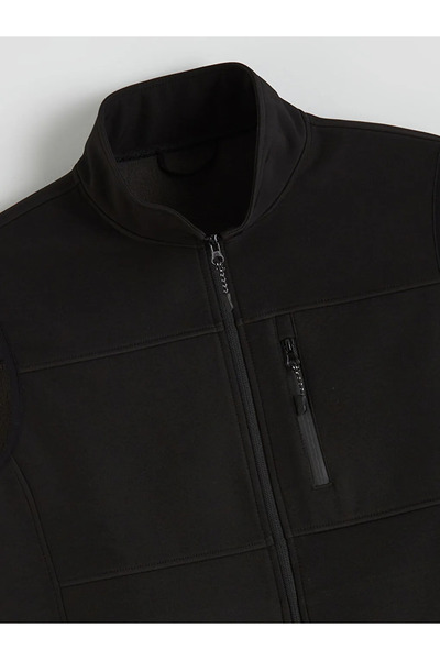 LC Waikiki Black Standard Fit Stand Collar Men's Vest