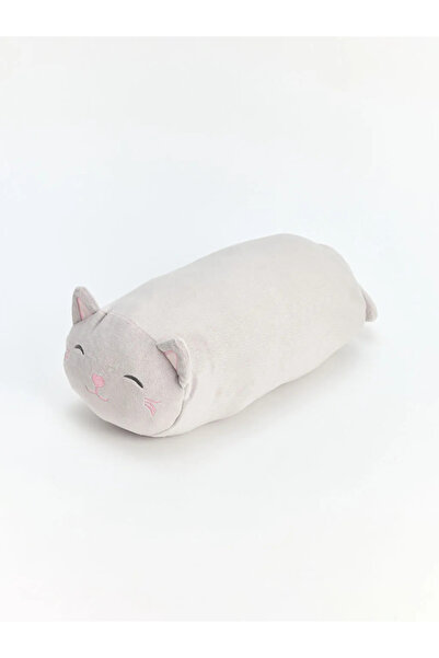 LC Waikiki Pernă de pluș pentru bebeluși cu figurină de pisică gri