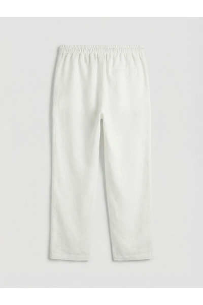 LC Waikiki Ecru Women's Elastic Waist Trousers