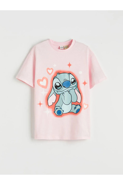 LC Waikiki Μπλουζάκι για κορίτσια με στάμπα ροζ αγγέλου