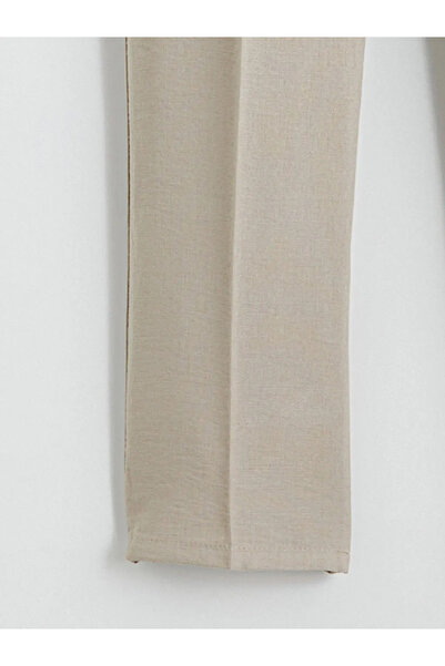 LC Waikiki Γυναικείο παντελόνι μπεζ ελαστική μέση