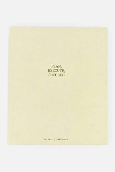 Muy Mucho Plan, Execute, Succeed Lined Notebook, Cream