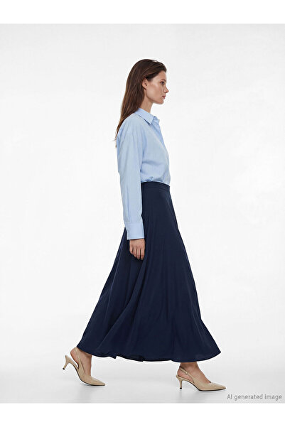 LC Waikiki YK PLUS Φούστα με φερμουάρ στη μέση και φαρδιά γραμμή