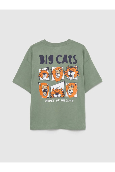 LC Waikiki Tricou pentru băieți cu imprimeu Leu Alb, pachet de 2