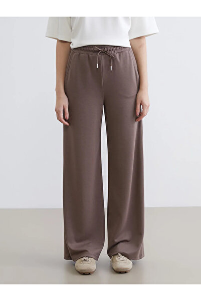 LC Waikiki Brown Wide Leg Soft Touch Women's Sweatpants