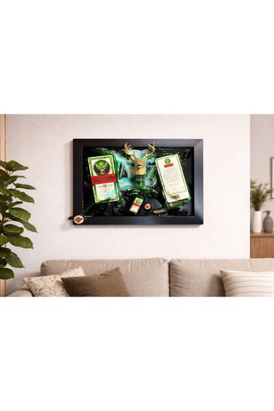 ArtisticDesigns EPOKSİ TABLO ŞIK TASARIM LED IŞIKLI (JAGERMEISTER)