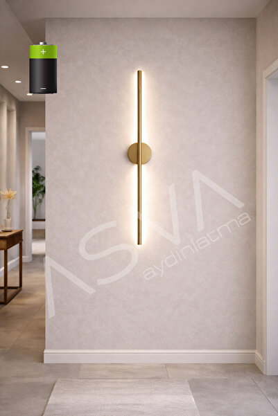 asva aydınlatma Eskitme Gold Modern Dekoratif Pilli Aç-Kapa BEYAZ Led 70Cm Ap...