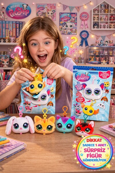 TOYFEST Littlest Pet Shop Plush Keychain Surprise Pack Series 1 Licensed Coll...