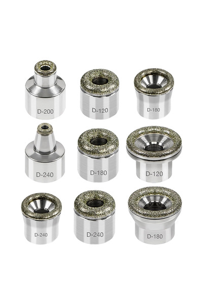MILORI Set of 9 Diamond Microdermabrasion Heads, Professional, for Salon