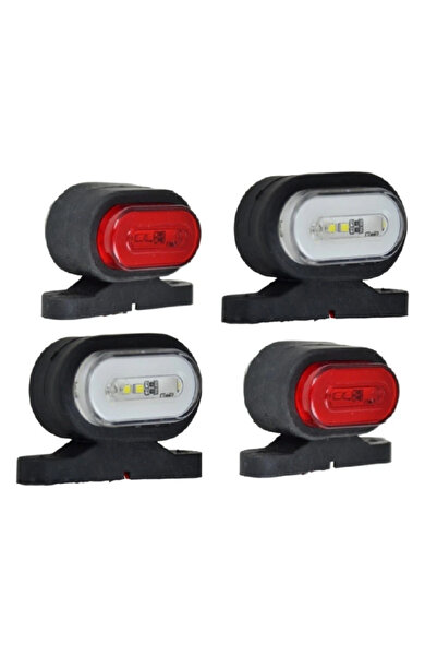 AHMET OTOMOTİV (4 ADET) OVAL MİNİ TAKOZ NEON KIRMIZI-BEYAZ 12VOLT-24VOLT