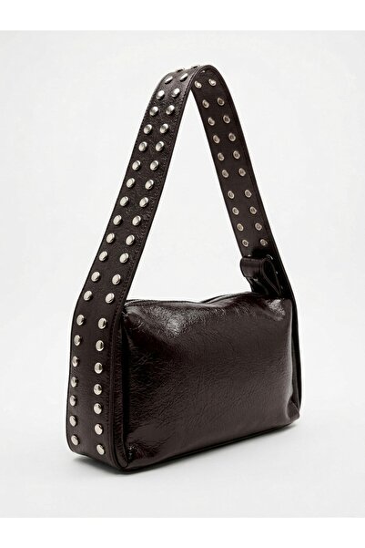 Lilivo Bags Zayne Zımbalı Kadın El ve Omuz Çantası Kahverengi