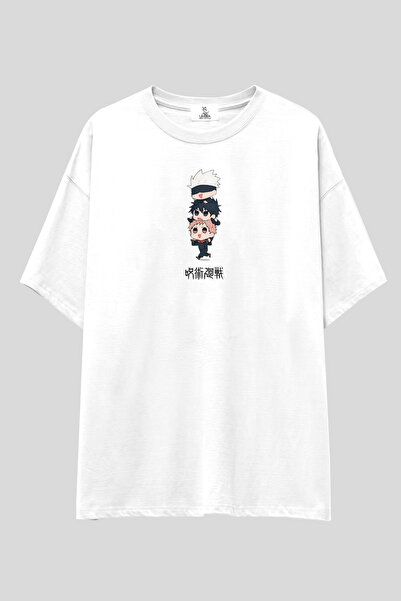UmbraWear Tricou Jujutsu Kaisen |   Tricou unisex, 100% bumbac, alb-negru, cu...