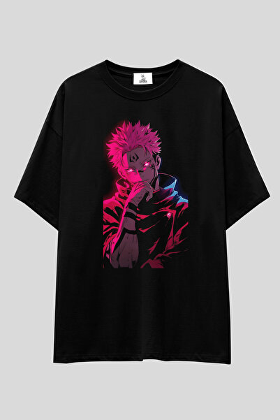 UmbraWear Tricou Jujutsu Kaisen |   Tricou unisex, 100% bumbac, alb-negru, cu...