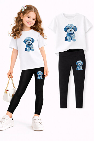 genosha طقم بنطلون ضيق وتي شيرت للفتيات/ مجموعة الأم والابنة