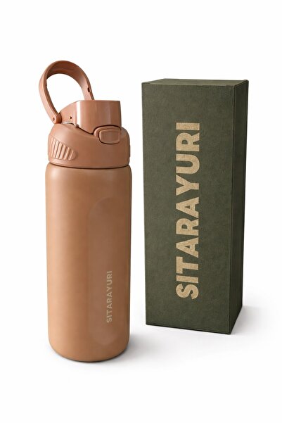 OEM SITARAYURI sports thermos bottle, vacuum insulation, flip-top lid with ha...