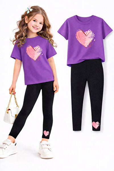 genosha طقم بنطلون ضيق وتي شيرت للفتيات/ مجموعة الأم والابنة