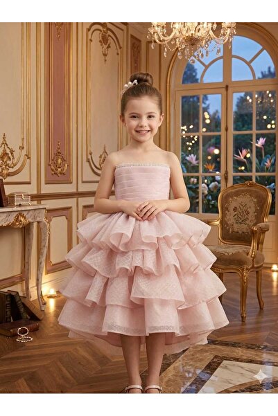 Marllow فستان بناتي طبقات جميل جدا