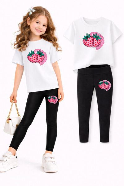 genosha طقم بنطلون ضيق وتي شيرت للفتيات/ مجموعة الأم والابنة