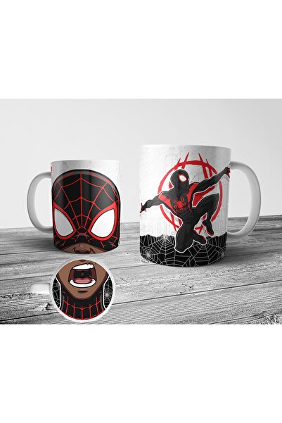 Pixxa Miles Morales Spider Man Mug with Mouth Pattern on the Base