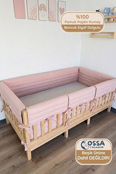 yasetex tasarım Montessori ve Beşik İçin Full Yan Koruma Seti - 4 Kenar Tam K...