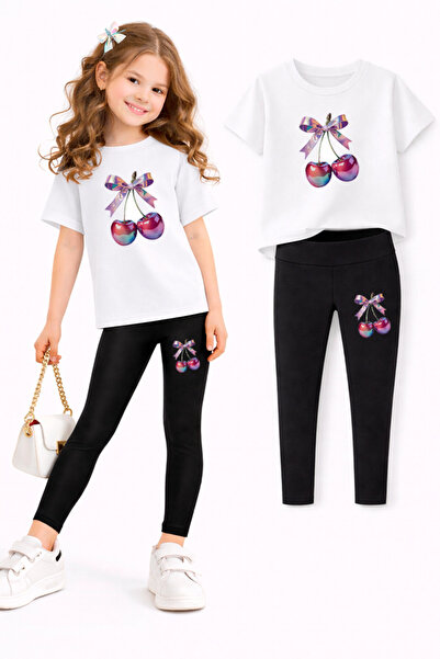 genosha طقم بنطلون ضيق وتي شيرت للفتيات/ مجموعة الأم والابنة