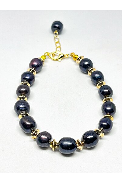Agatella Tasarım Ultra Ender Quality Real Black Pearl Bracelet – Handmade Spe...