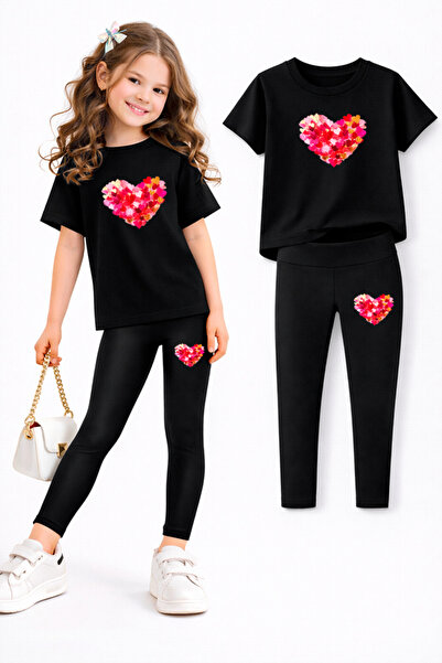 genosha طقم بنطلون ضيق وتي شيرت للفتيات/ مجموعة الأم والابنة