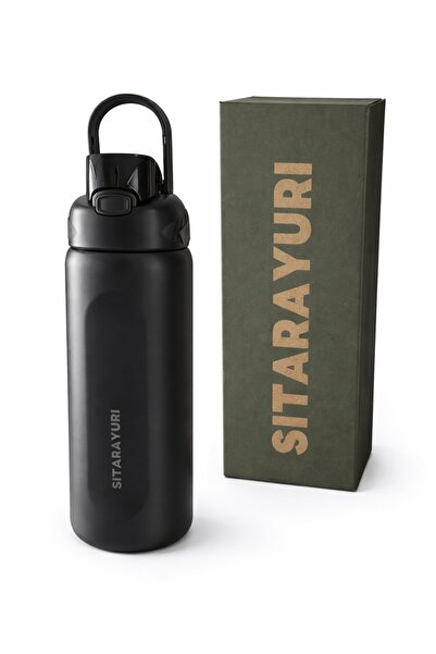 OEM SITARAYURI sports thermos bottle, vacuum insulation, flip-top lid with ha...