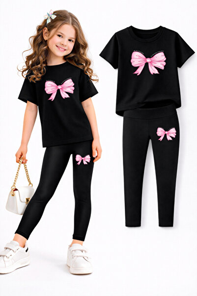 genosha طقم بنطلون ضيق وتي شيرت للفتيات/ مجموعة الأم والابنة