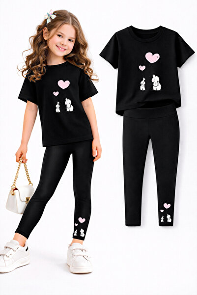 genosha طقم بنطلون ضيق وتي شيرت للفتيات/ مجموعة الأم والابنة