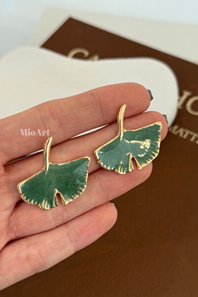 MioArt Colorful Ginkgo Leaf Women's Earrings