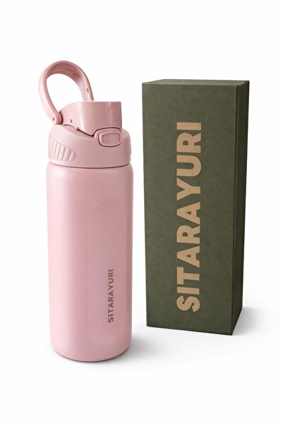 OEM SITARAYURI sports thermos bottle, vacuum insulation, flip-top lid with ha...