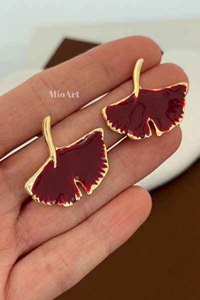 MioArt Colorful Ginkgo Leaf Women's Earrings