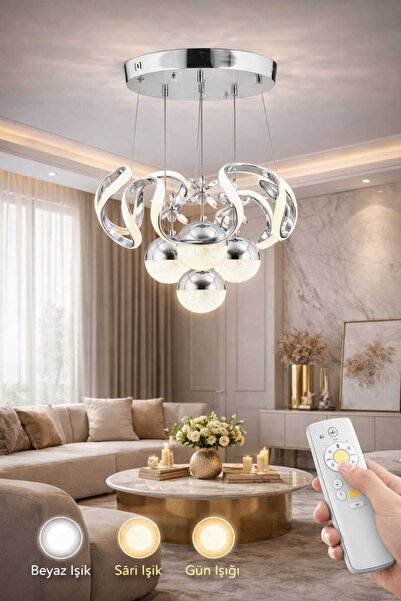 Marsel Lighting SİERRA 4 TOPLU MODERN AVİZE 3 RENK LED SECENEKLİ SALON OTURMA...