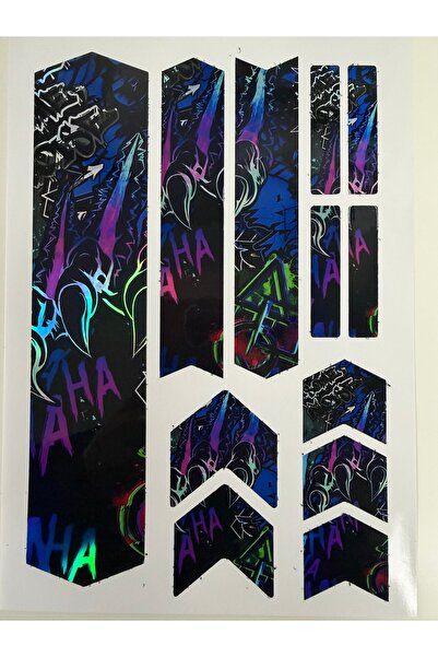 ca kay bu Neon Joker Tarzı Bisiklet Kadro Sticker Seti – Dark Graffiti Frame ...